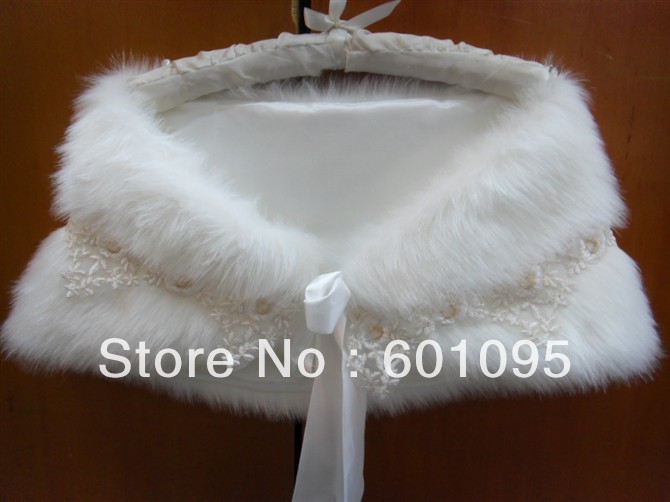 Wholesale and Free Shipping  Angel Love White/Ivory Women's Lace and Ribbon Wedding Wrap Bridal Jacket Shawl Wedding Accessory