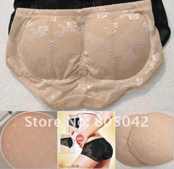 wholesale and retail Hip Shaper Buttock Lift Push Up Panty with cotton pad beige black M,L,XL,XXL 2pcs/lot