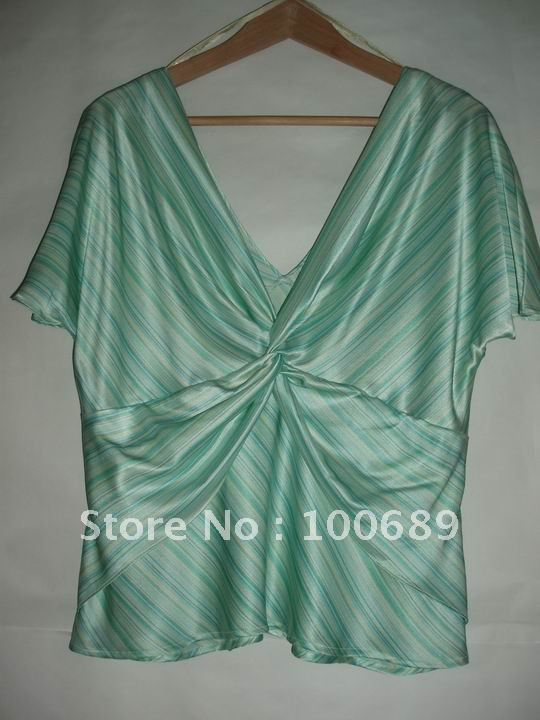 Wholesale And Retail LT24 100% Silk Printed Blouse Batwing Sleeve Max Blouse Single Item OEM Inventory
