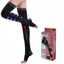Wholesale Anti cellulite Compression Step on The Foot Tights Socks, Black, Lavandula, free shipping