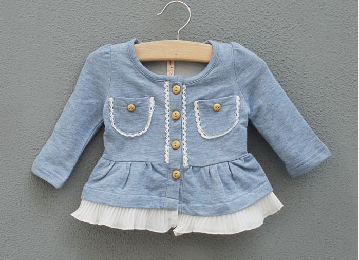 Wholesale Baby Clothes Baby Girl Full Sleeve Blouses Baby Cardigan T_0060