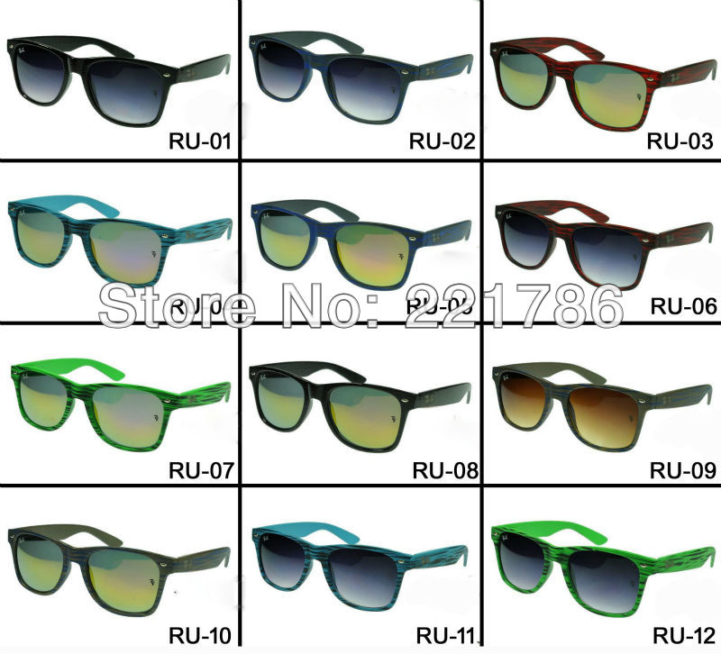 Wholesale Best selling brand sunglasses men/women glasses frame retro eyeglasses (12 color) of graining rb Model RU