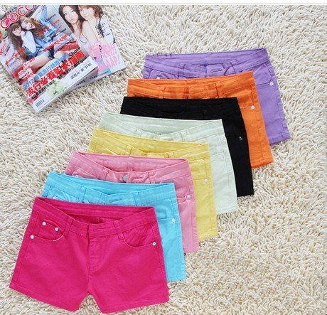 Wholesale - Best Selling Women's Colorful Candy Pencil short Pant/Hot Pant ,ladies' short