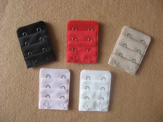Wholesale+ Bra extender + 2,3,4Hooks & eyes + lingerie beige pink black white red 100 pieces per lot+ Free Shipping