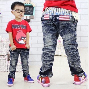 Wholesale brand thicken cashmere winter Boys girls  kids trousers baby jeans children pants  #8266,5pcs/lot