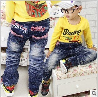 Wholesale brand thicken cashmere winter Boys girls  kids trousers baby jeans children pants  #8515,5pcs/lot