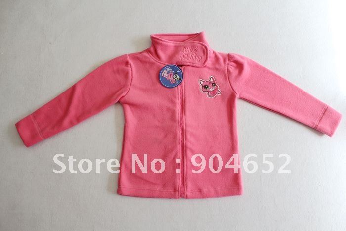 wholesale branded children's jackets baby girl autumn jacket long sleeve baby fleece winter jacket pink color free shipping