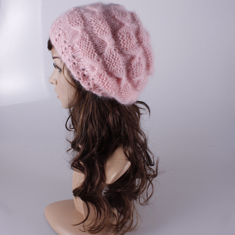 wholesale branded scarf 2012 autumn and winter series of mohair female quality knitted hat top line handmade knitted hat