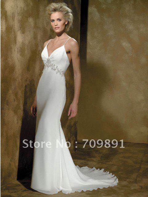 Wholesale Bridal Dresses Cheap-Bargain Couture Popular Modest Beach Wedding Gowns weddingdresses00267