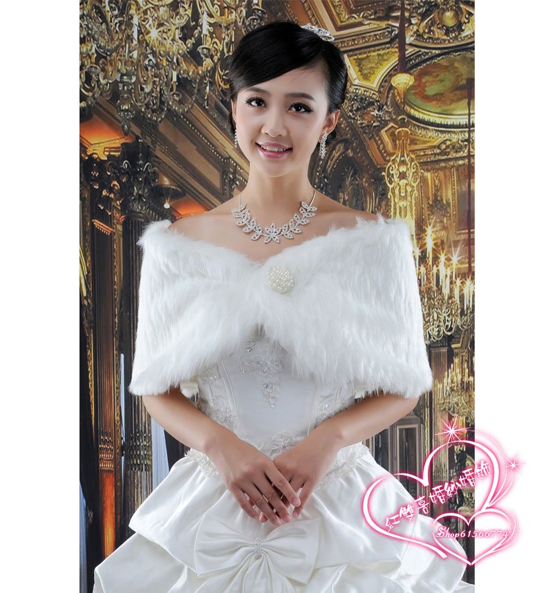 Wholesale Bridal Wraps/ winter gown Bridal jacket, Ivory,  FL-my220