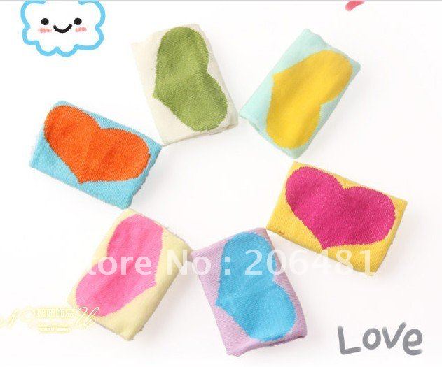 Wholesale Candy Color South Korea Cute Heart Socks Week Socks 14 Pairs/Lot