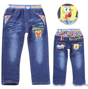 Wholesale cartoon animal Children's jeans trousers baby  jeans Embroidery jeans kid's jeans children's pants free shipping