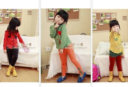 Wholesale - Child's fashion spring and Autumn shirts girl's Cardigan Long sleeve shirts coat(5 pcs/  lot)