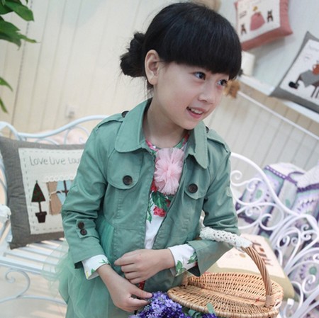Wholesale children cotton spring autumn clothes kids girl outerwear girl casual pretty clothing costume 4pcs/lot Free Shipping