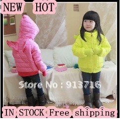 Wholesale children's clothing autumn and winter 2012 angel wings cotton coat wadded jacket 5pcs/lot