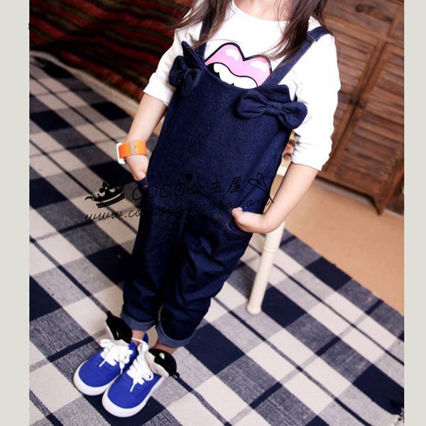 wholesale children's jeans overalls,Children cartoon Overall,hello kitty Jeans Pants, girl embroidery jumpsuit,50608