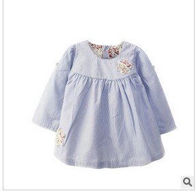 Wholesale Cotton Girls Clothing, Lovely Baby Top, Children Wear . Blue and Pink .6  pcs/lot