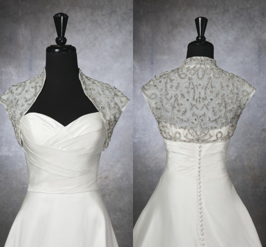 Wholesale Custom Made Free Shipping Beaded Wedding Bridal Jackets GY-02
