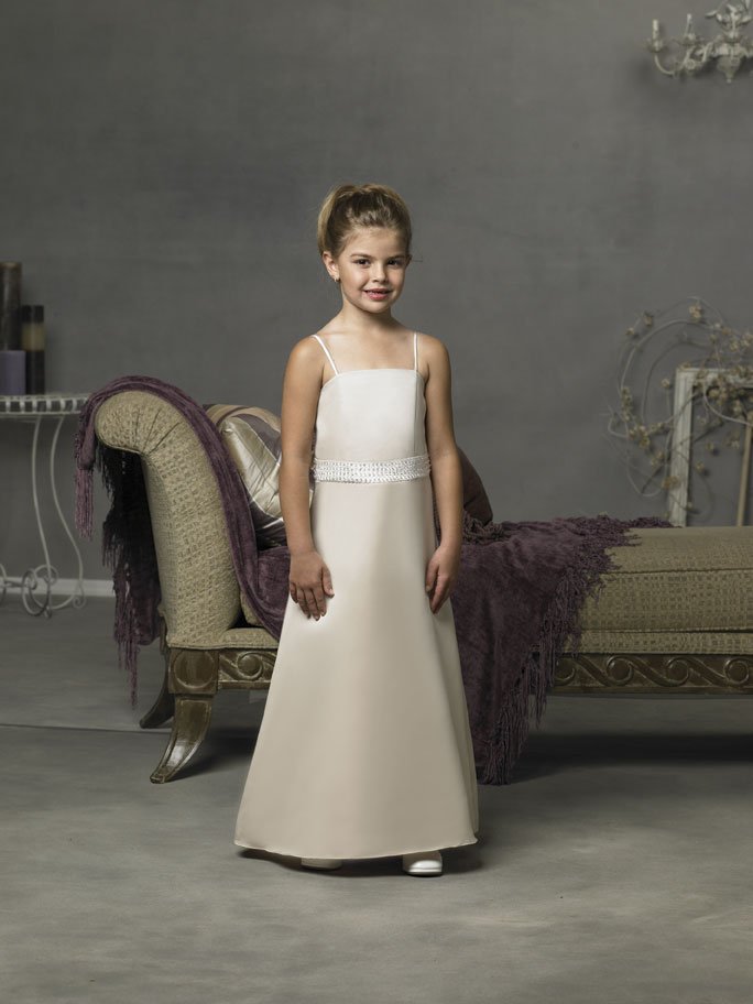 wholesale  customed style satin  brand new flower girl  dress free delivery