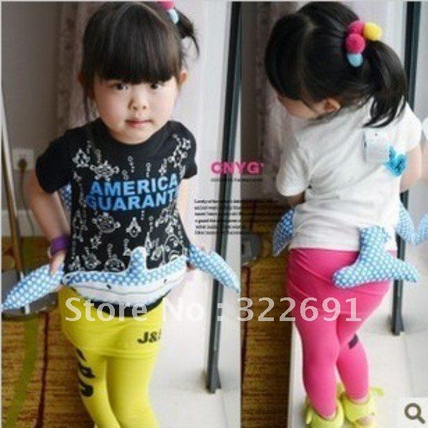 Wholesale, cute! 2-colours Girls summer shirts , children Shark design Tees/Tops, girl leisure clothes free shipping  TZ69