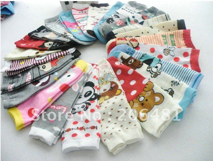 Wholesale Cute Cartoon Cotton Long Socks 30 Pairs/Lot Free Shipping (Drop Shipping Support)