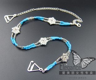 wholesale Czech rhinestone&silver plates bra strap sexy