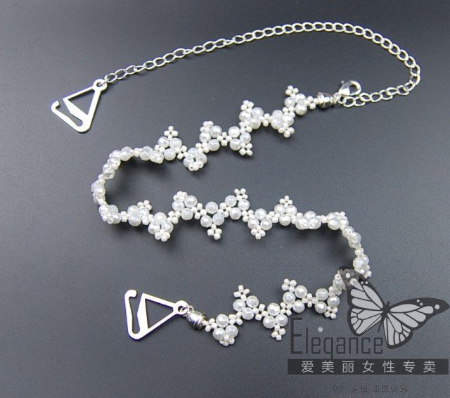 wholesale Czech rhinestone&silver plates bra strap sexy