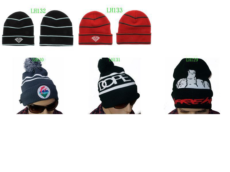 wholesale  diamond BEANIES ,pink dolphin  beanie with pom , Acrylic materail mixed order 25pcs/lot knit dope caps/hats