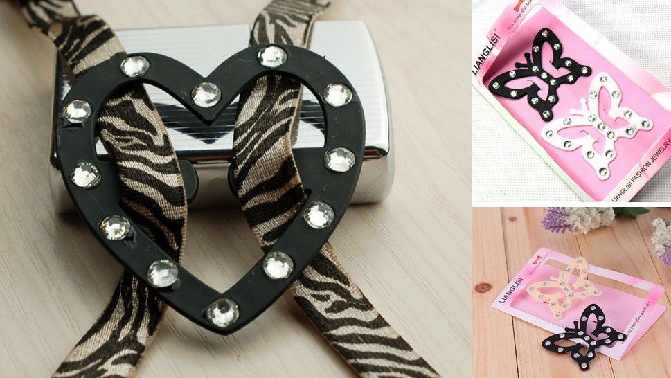 Wholesale diamond butterfly & heart shape underwear adjuster,bra clasp,bra strap holder clip,bra slider,underwear accessories