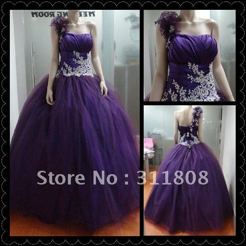 Wholesale Drop Shipping One Shoulder Quinceanera Dress Gown Princess Dress-OYB055