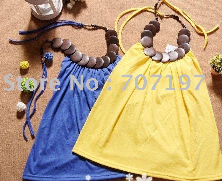 wholesale EMS free shipping 2011 hot sale Classic blue spaghetti vest