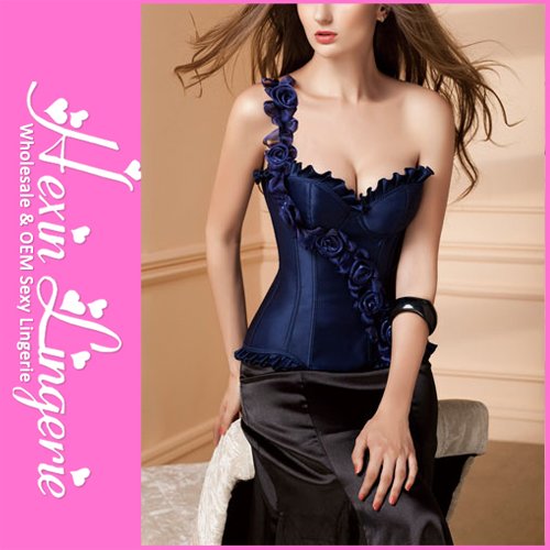 Wholesale Fashion Elegant One Shoulder Sexy Corset 2012 New LB4440 + Factory Dropship + Winter Promotion