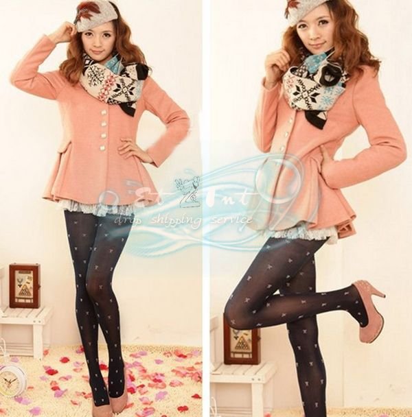 Wholesale Fashion fall and winter bow chain stretch velvet pantyhose stockings
