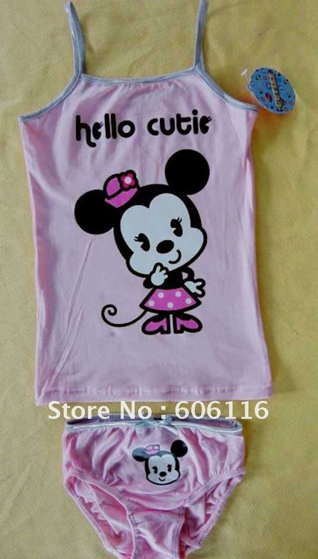 Wholesale Free Shipment Kid set Children suit Baby Set pink lovely and cute 6sets/lot-YL-114136