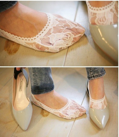 Wholesale Free Shipping 100 Pairs/Lot New Fashion Lace Ankle Socks Boat Socks Invisble Socks