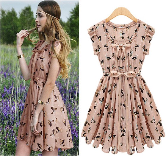 Wholesale Free Shipping! 2012 Newest Dress fashion chiffon lace big size princess dress for women S,M,L,XL