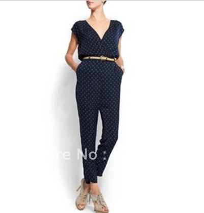 Wholesale Free Shipping 2012 Summer V neck waist pants /D-96-333