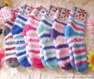 Wholesale  Free Shipping (30 pieces / lot)  Autumn Winter Women Thick Movement Terry Socks Multicolor Mixed Batch