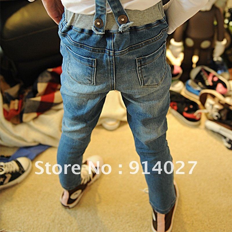 wholesale!! free shipping 5pcs/lot 2012 autumn new style fashion kids girl suspenders jeans pants