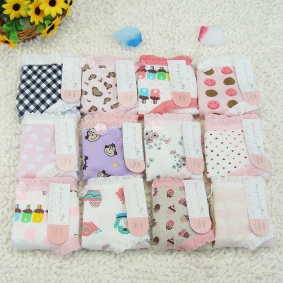 Wholesale Free Shipping by EMS 100PSC/lot Soft Comfortable Panties Underwear Women 2012 Floral Fashion Panties