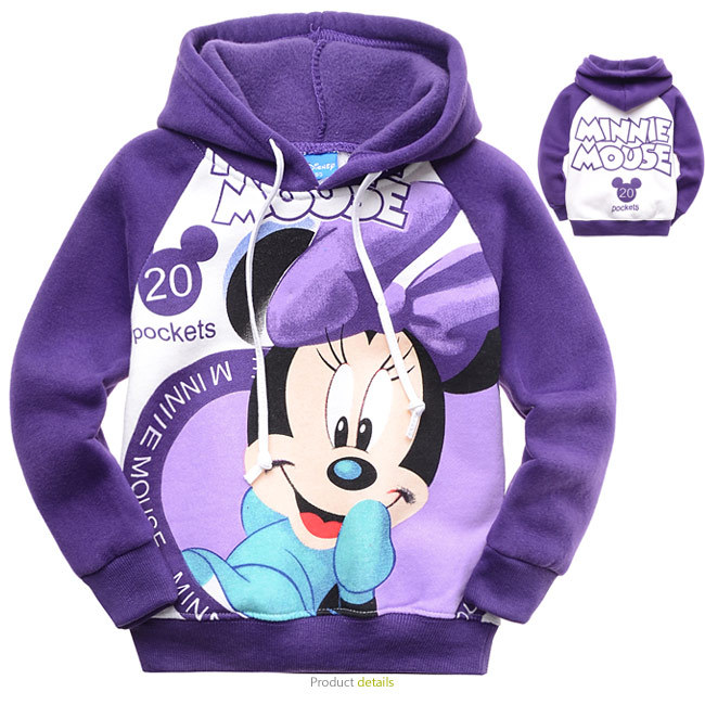 Wholesale Free Shipping children's clothing cartoon print Mickey Mouse 100% cotton fleece sweatshirt baby fleece