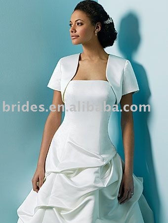 wholesale free shipping custom made white bridal boleros,party jacket,stylish Evening Wedding Bolero WJ6094