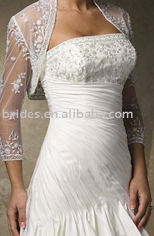 wholesale free shipping custom made white bridal boleros,party jacket,stylish Evening Wedding Bolero WJ6096