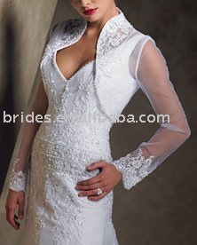 wholesale free shipping custom made white bridal boleros,party jacket,stylish Wedding Bridal Bolero WJ6103