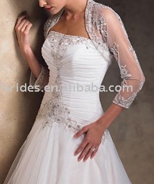 wholesale free shipping custom made white bridal boleros,party jacket,stylish Wedding Bridal Bolero WJ6104
