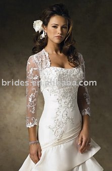wholesale free shipping custom made white bridal boleros,party jacket,stylish Wedding Bridal Bolero WJ6105