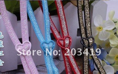 wholesale free shipping Ladies fashion heart shiny Sexy Style ADJUSTABLE BRA BELT SHOULDER STRAP multi color available