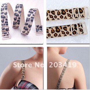wholesale free shipping Ladies fashion Leopard Grain Sexy Style ADJUSTABLE BRA BELT SHOULDER STRAP