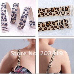 wholesale free shipping  Ladies fashion Leopard Grain Sexy Style ADJUSTABLE BRA BELT SHOULDER STRAP