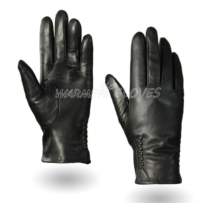 Wholesale Free Shipping Ladies lambskin  fashion leather glove